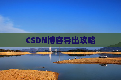 CSDN博客导出攻略